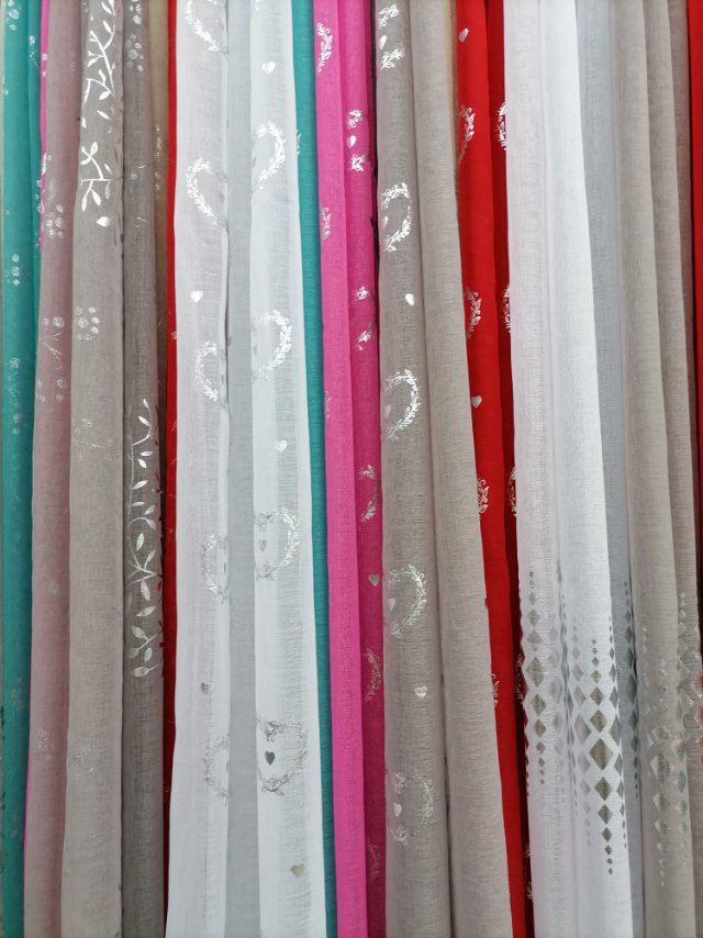 Dori silver-embossed gauze curtain thickened self-adhesive bay window partition small short curtain balcony