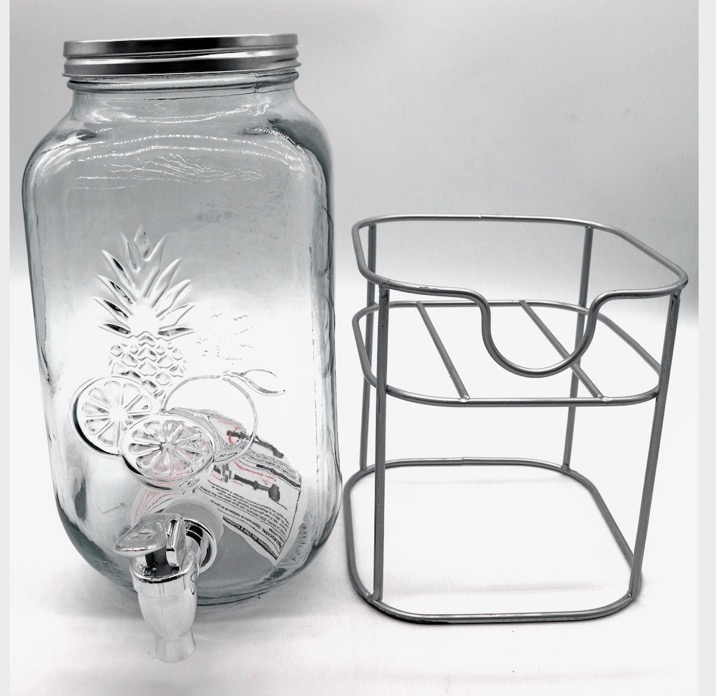 Juice dispenser with glass cover faucet Specification image