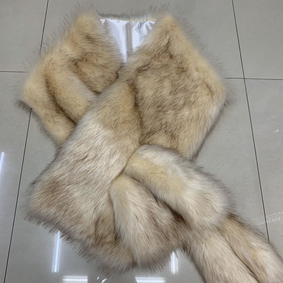 Rabbit Ear Simulation Hair Scarf Thickened Warm Fashion All Manufacturers Direct Sales