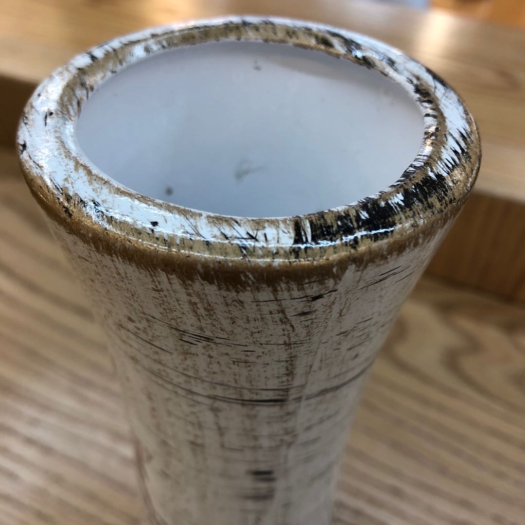 白色细颈复古欧式陶瓷摆件工艺品摆件陶瓷花盆细节图