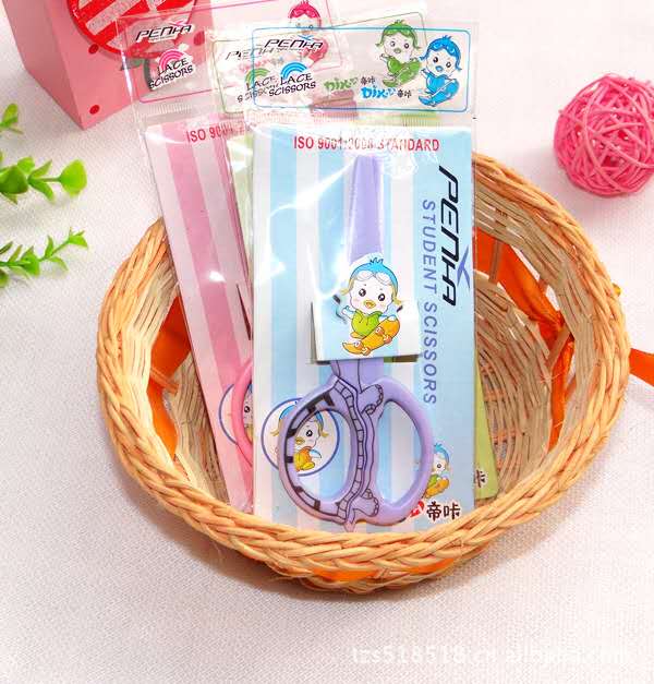 Stationery Wholesale Multi-Functional Small Children's Scissors Craft Students Round Head Safety Scissors Sharp Specification drawing