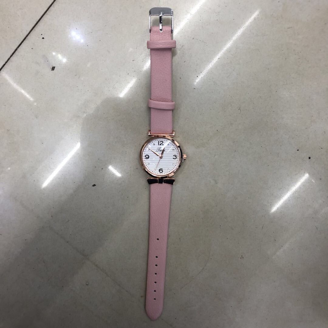 New Disu2020 fashion pink waterproof trend simple temperament watch female student I Japanese and Korean style quartz watch female thumbnail