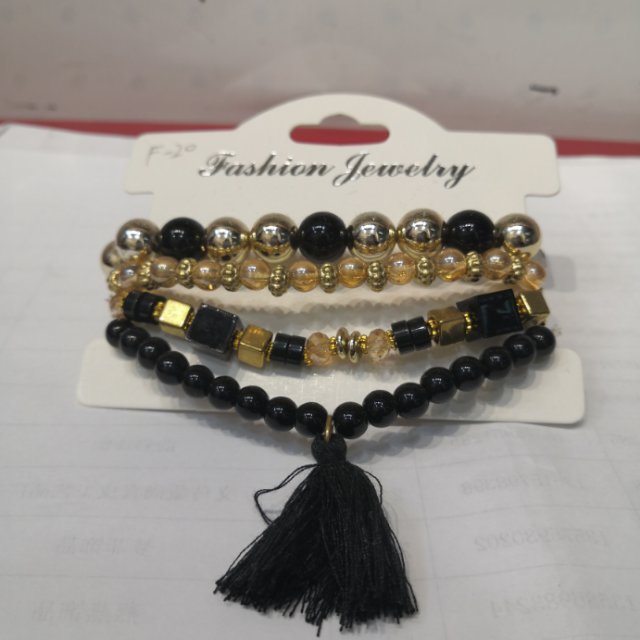 金珠手串多层吊坠手环手饰手链外贸出口