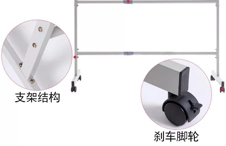 铁管喷塑白板支架白板架多款可选细节图