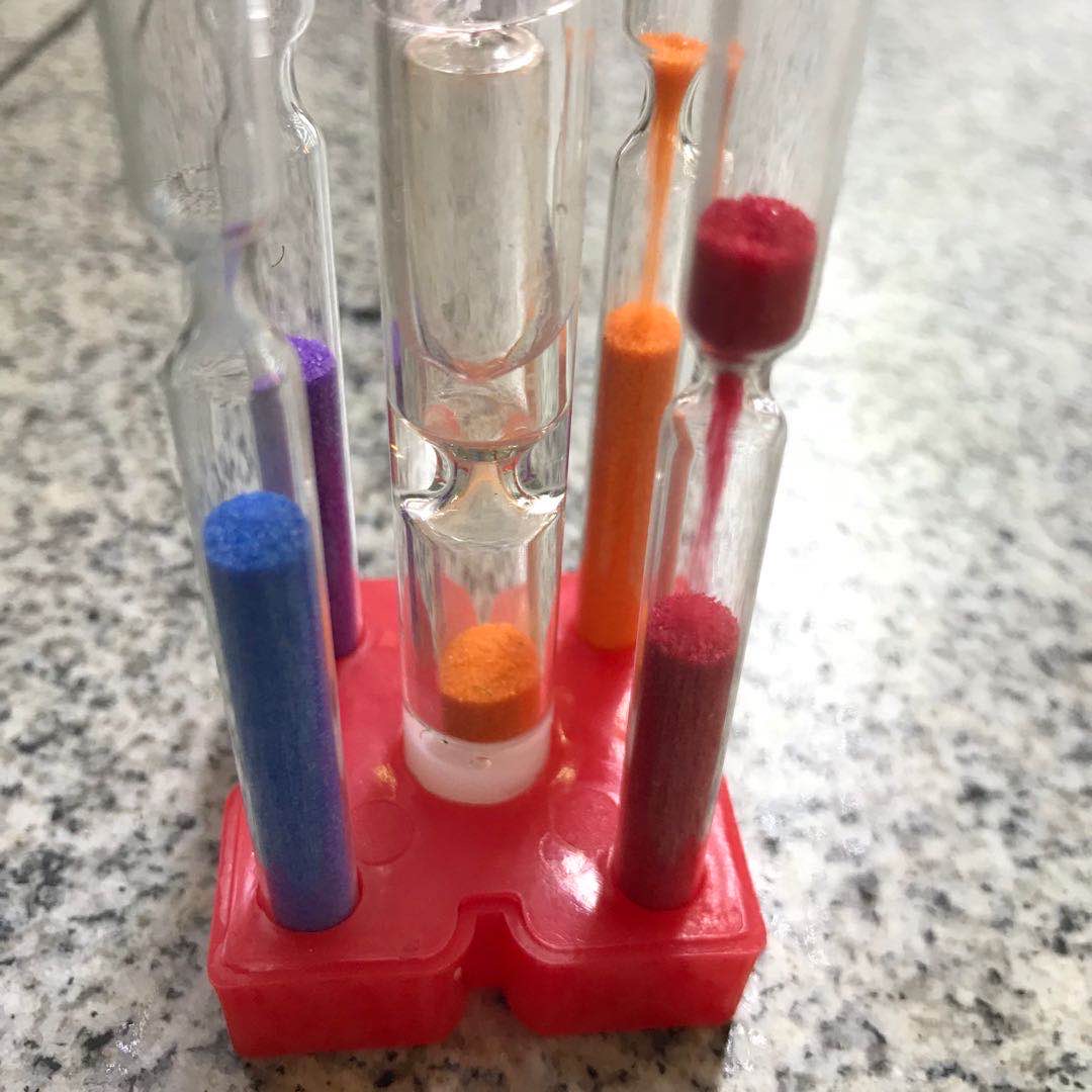 塑料玻璃沙漏五管玻璃沙漏五色沙漏来样定做厂家直销细节图