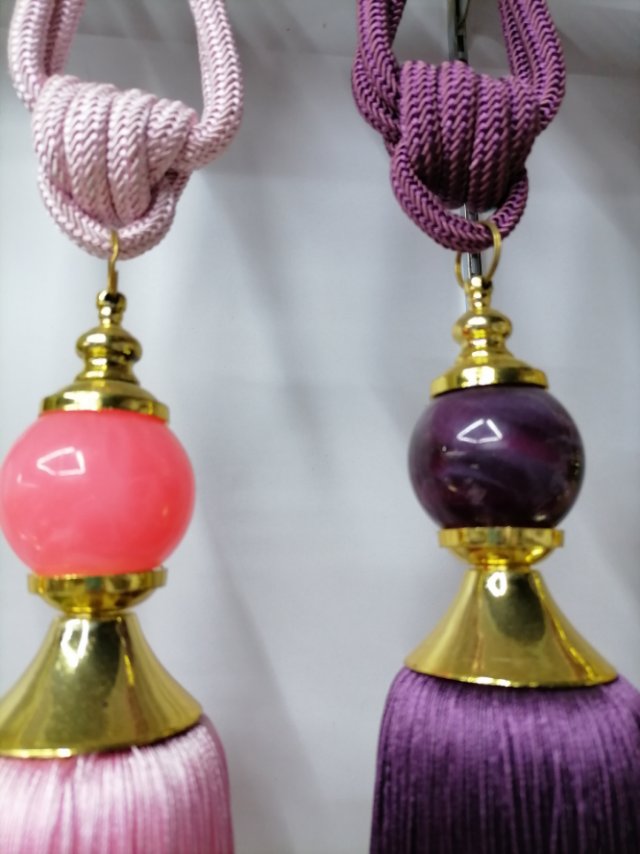 窗帘绑球挂球双流苏配件扣绑绳装饰吊穗细节图