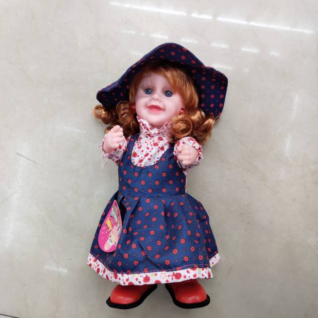 厂家直销紫色衣服金发女孩娃娃扭扭娃跳舞娃娃儿童玩具音乐娃娃