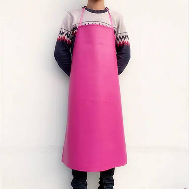 Waterproof And Oil-Proof Leather Apron Work Factory Kitchen Housework Waist Girth Adult Men And Women Pu Extended And Oversized Bib details Picture