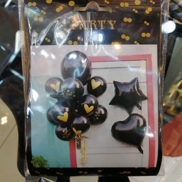 Black balloon set, party balloons, latex balloons