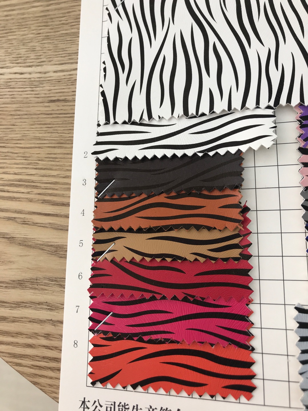 Manufacturers direct sales of new PU zebra spot high school low-grade luggage sofa shoe material fabric details Picture