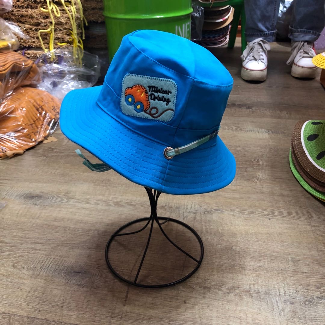 Spring Children's Fisherman's Hat Cowboy Basin Hat Children's Summer Visor Edged Embroidery English Flat Hat