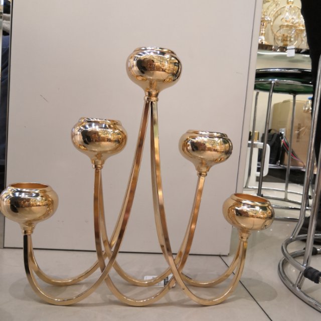 Exquisite European retro five-seat candlestick