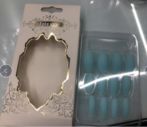 keke2808 Matte Tip Nail 12-piece Style Export Nail Patch details Picture