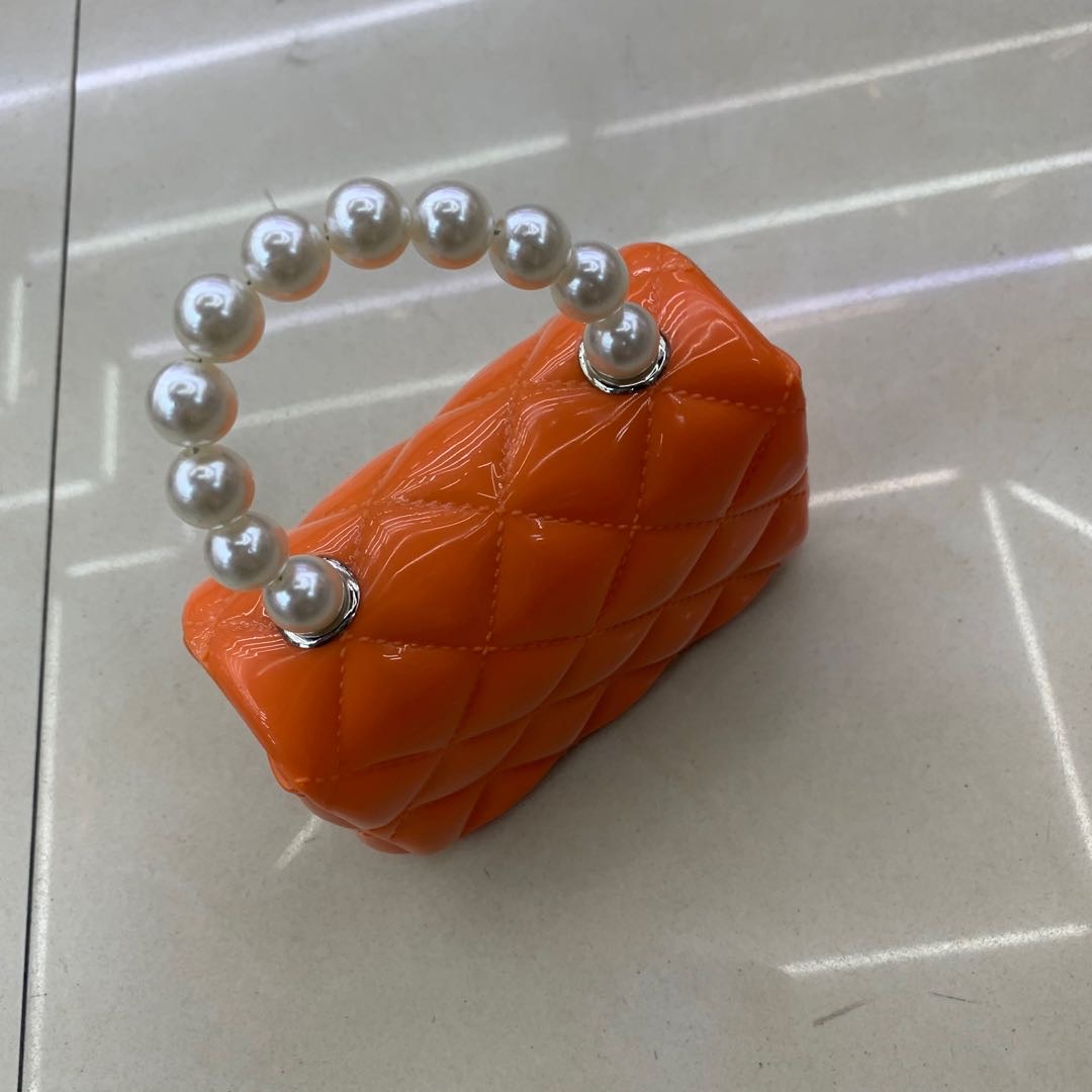 Summer Flower Cute and fashionable jelly Bag crossbody handbag in orange style details Picture