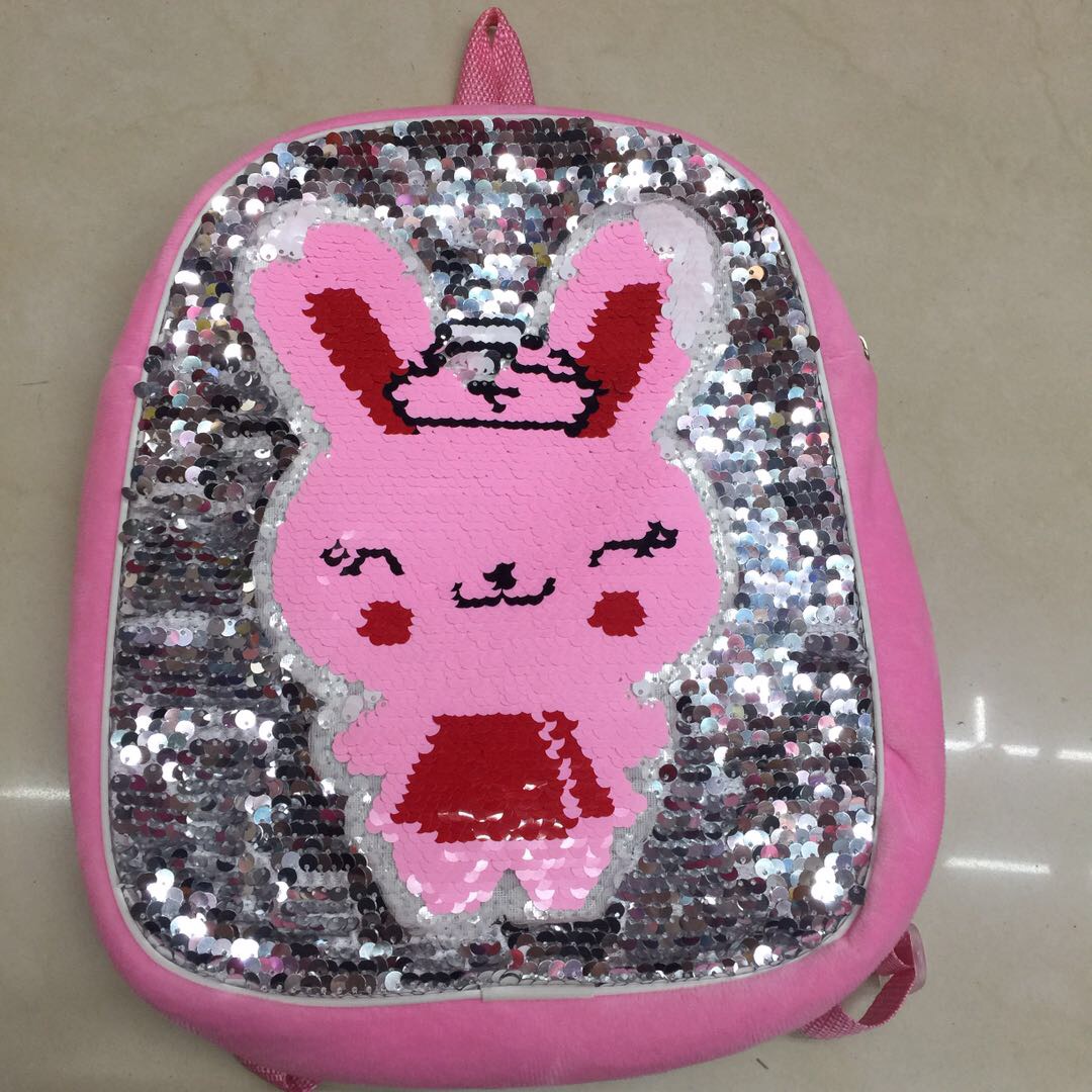 韩版女童双肩包可爱卡通时尚亮片小书包休闲出游女孩背包潮新