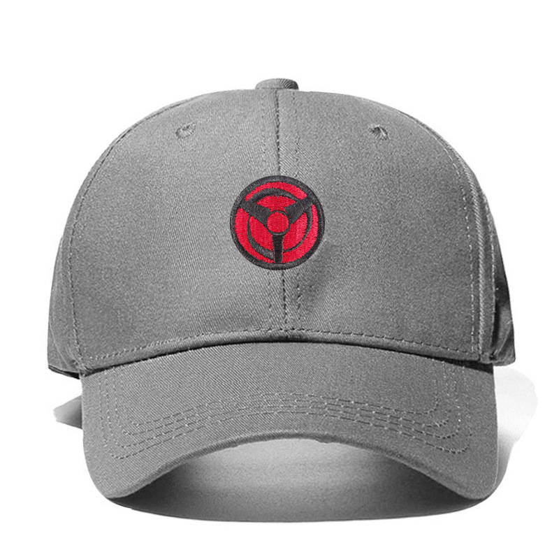 灰色日本动漫火影忍者写轮眼纯棉棒球帽刺绣扣背帽子动漫爱好者图