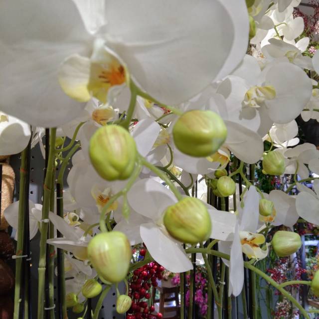 Butterfly flower belt fruit simulation flower decoration, garden pvc plastic, pollution-free, thick density details Picture