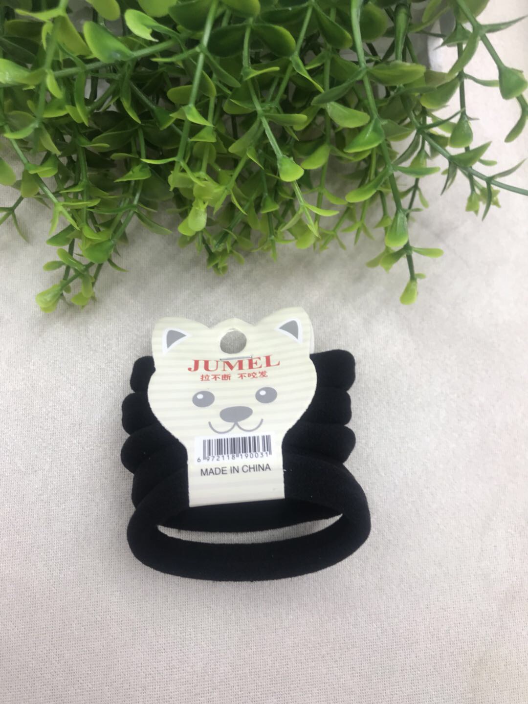 high quality black rubber band hair rope