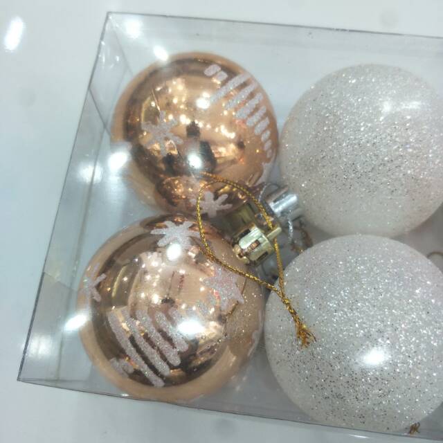 塑料镀金圣诞球彩球新款套装圣诞用品圣诞树挂件产品图