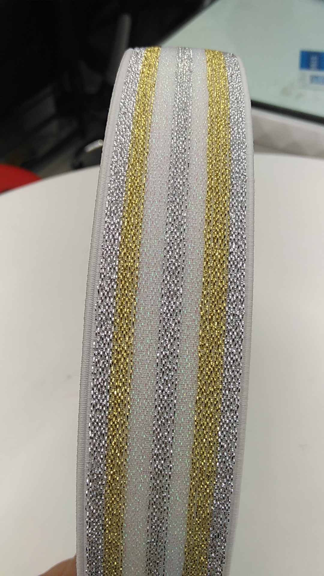 Nylon webbing plain weave schoolbag strap encrypted backpack strap details Picture