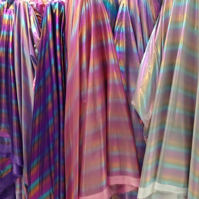 Knitted colorful striped knitwear stage decorative fabrics thumbnail