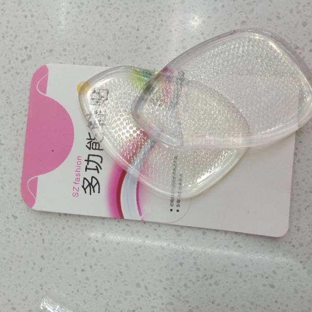 Silicone forefoot insoles, transparent thickened super soft half-size insoles for sandals, crystal invisible women's high heels insoles details Picture