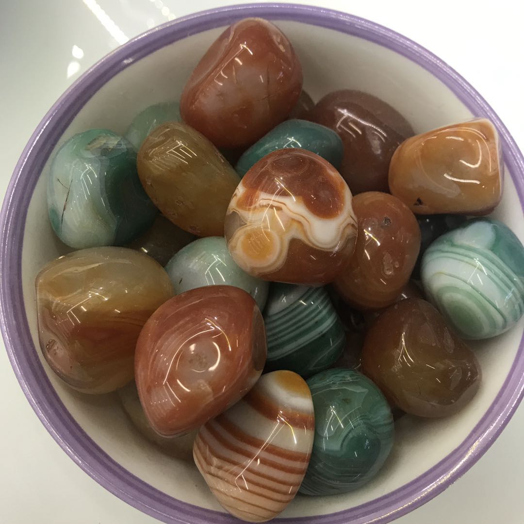 Crystal play with natural agate stone, raw stone, handle a wool ore, play with stone, child's gift thumbnail