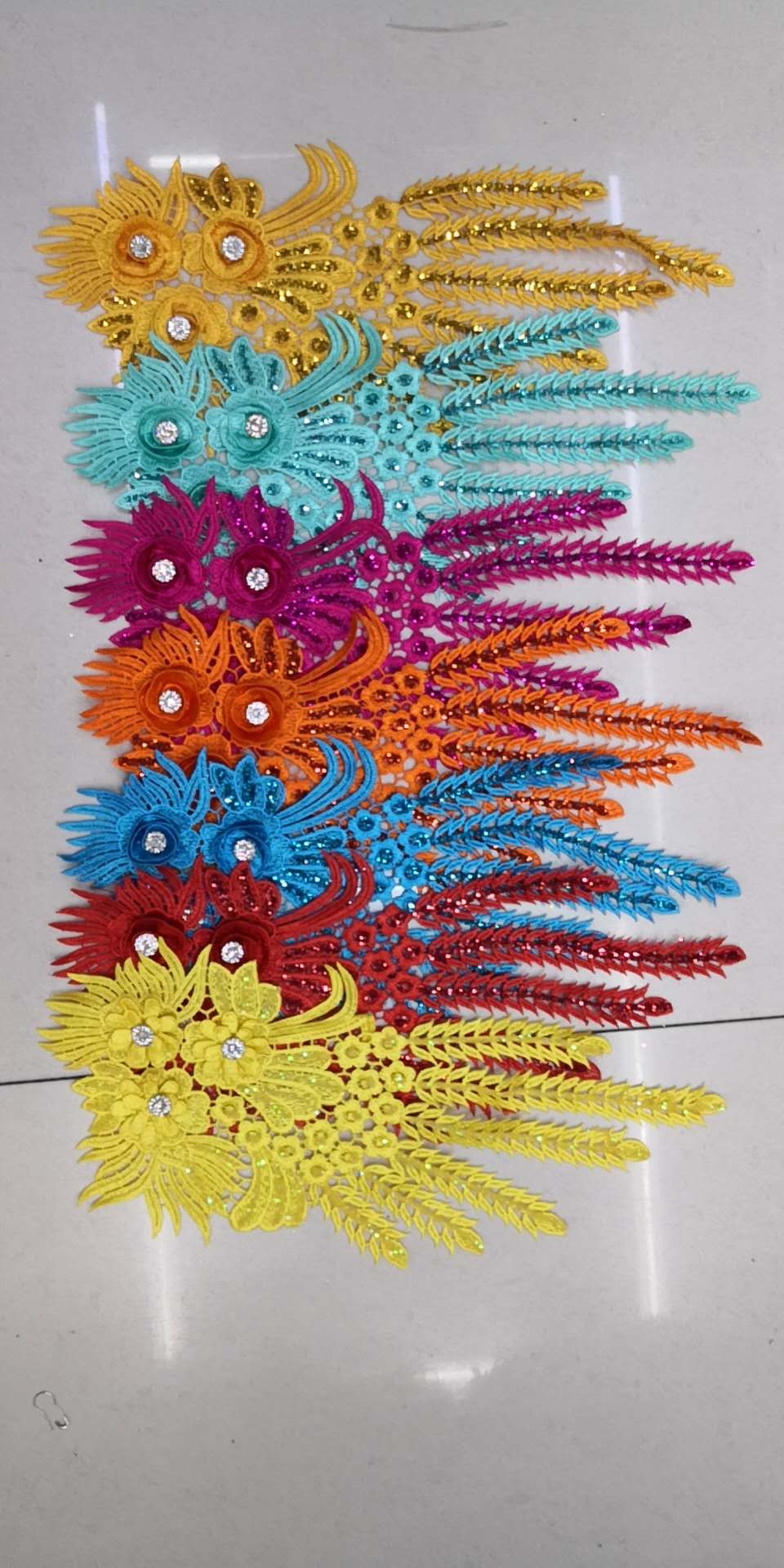 Cloth Stage Clothing Wedding Embroidery Flower Piece Lace Clothing Accessories Decals Diy Perm Specification drawing