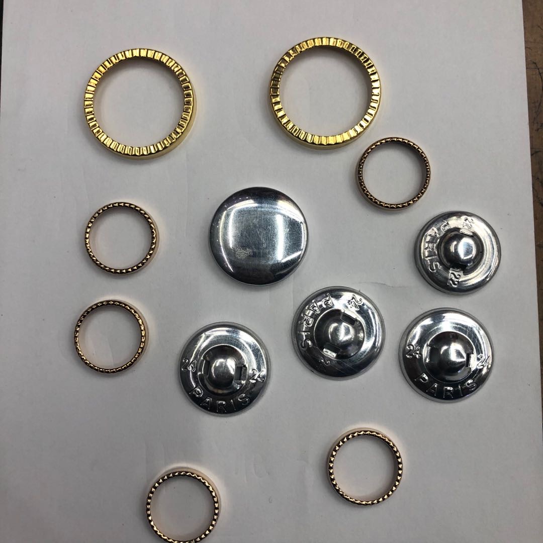 Snapper metal press cuff button For denim coat down coat button stud round leather button thumbnail