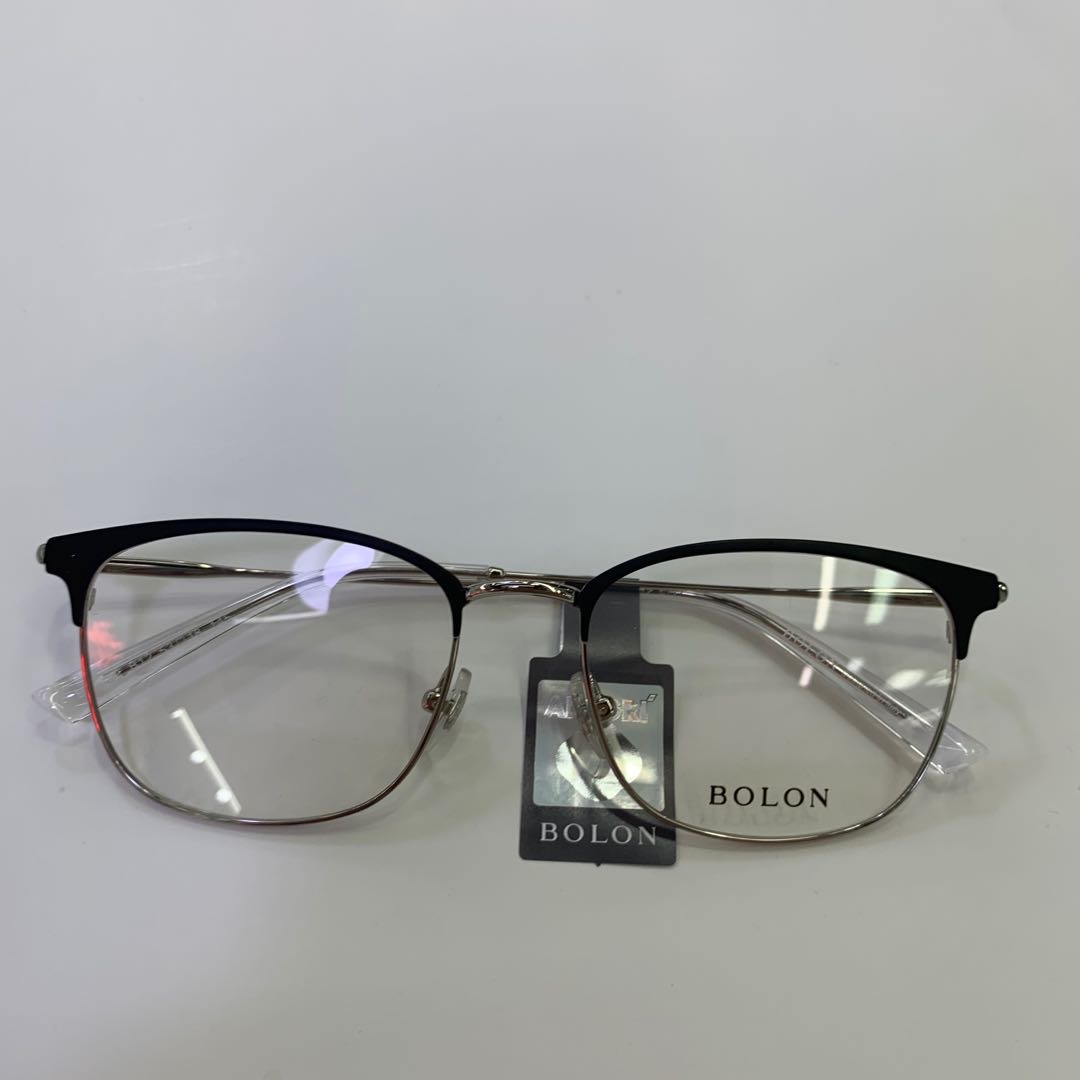 BOLN金属眼镜框银色镜架近视大框眼镜详情图1