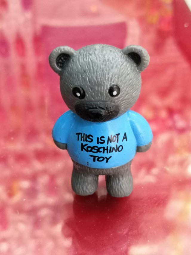 彩色字母泰迪熊汽车摆件Pvc小灰熊小公仔儿童玩具