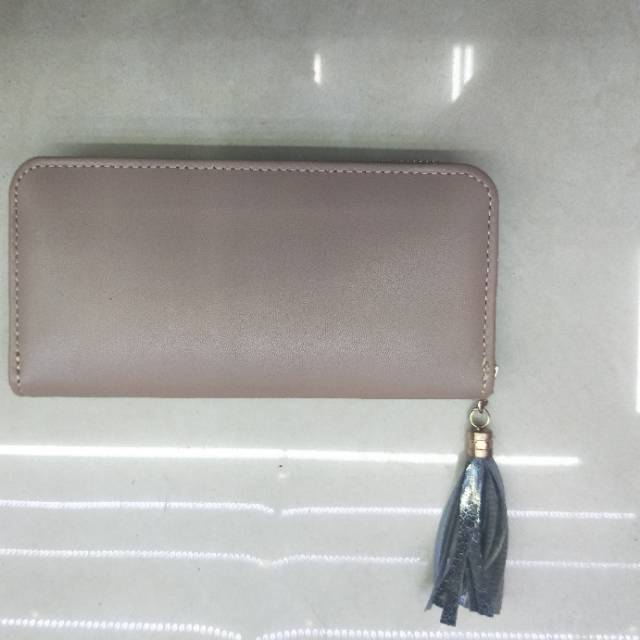 厂家直销时尚大众新颖休闲简约浅灰色女士钱包！产品图