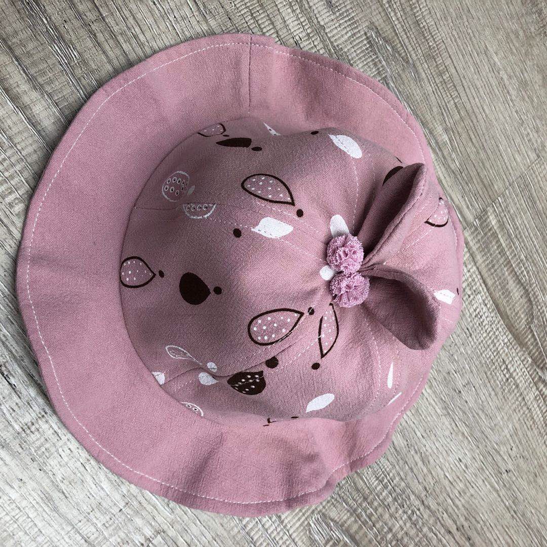Cute cartoon rabbit ear basin hat sunshade hat children's hat fisherman hat small fresh broken flower hat thumbnail
