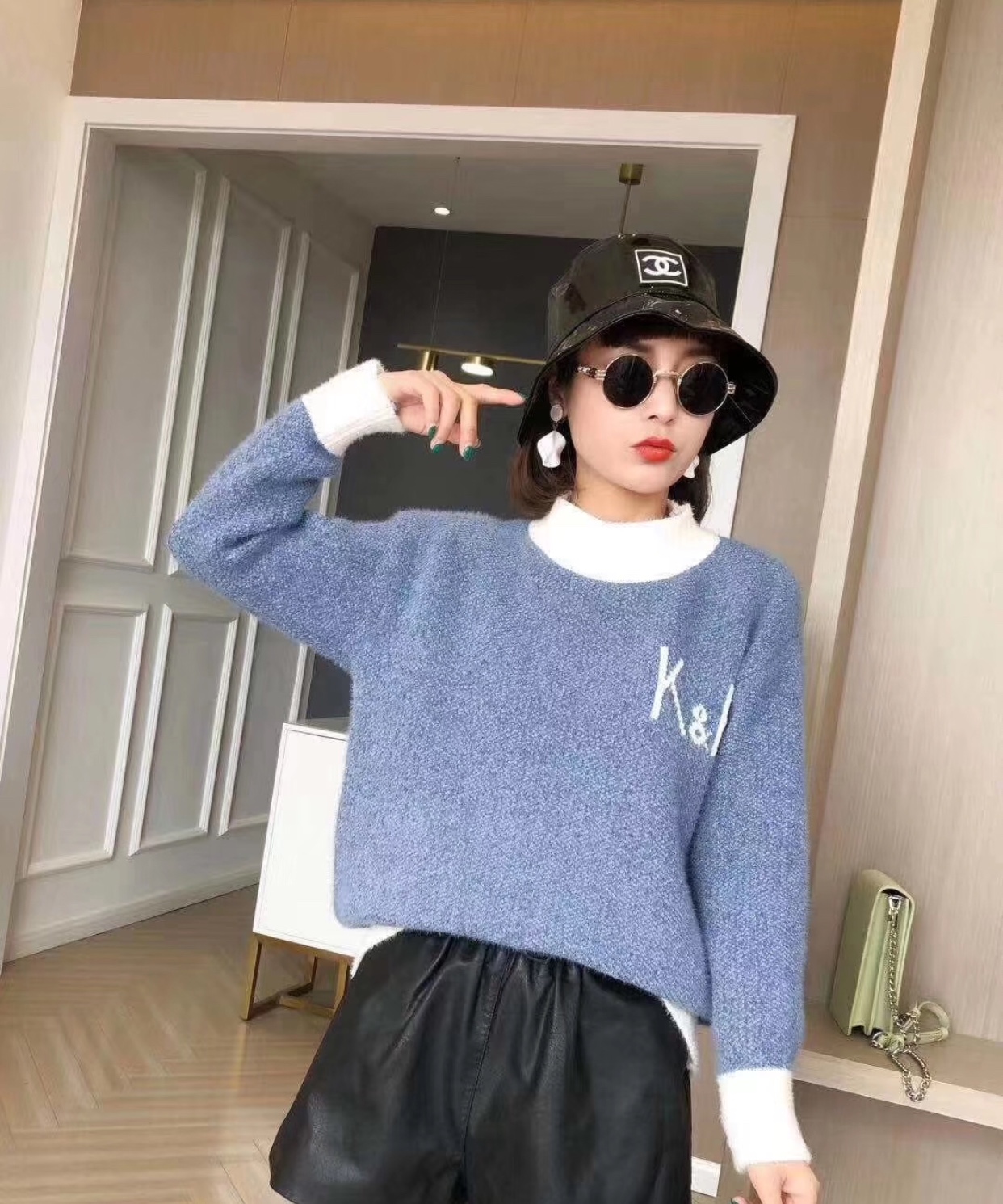 毛衣外穿宽松显瘦高领均码百搭秋冬新款女上衣