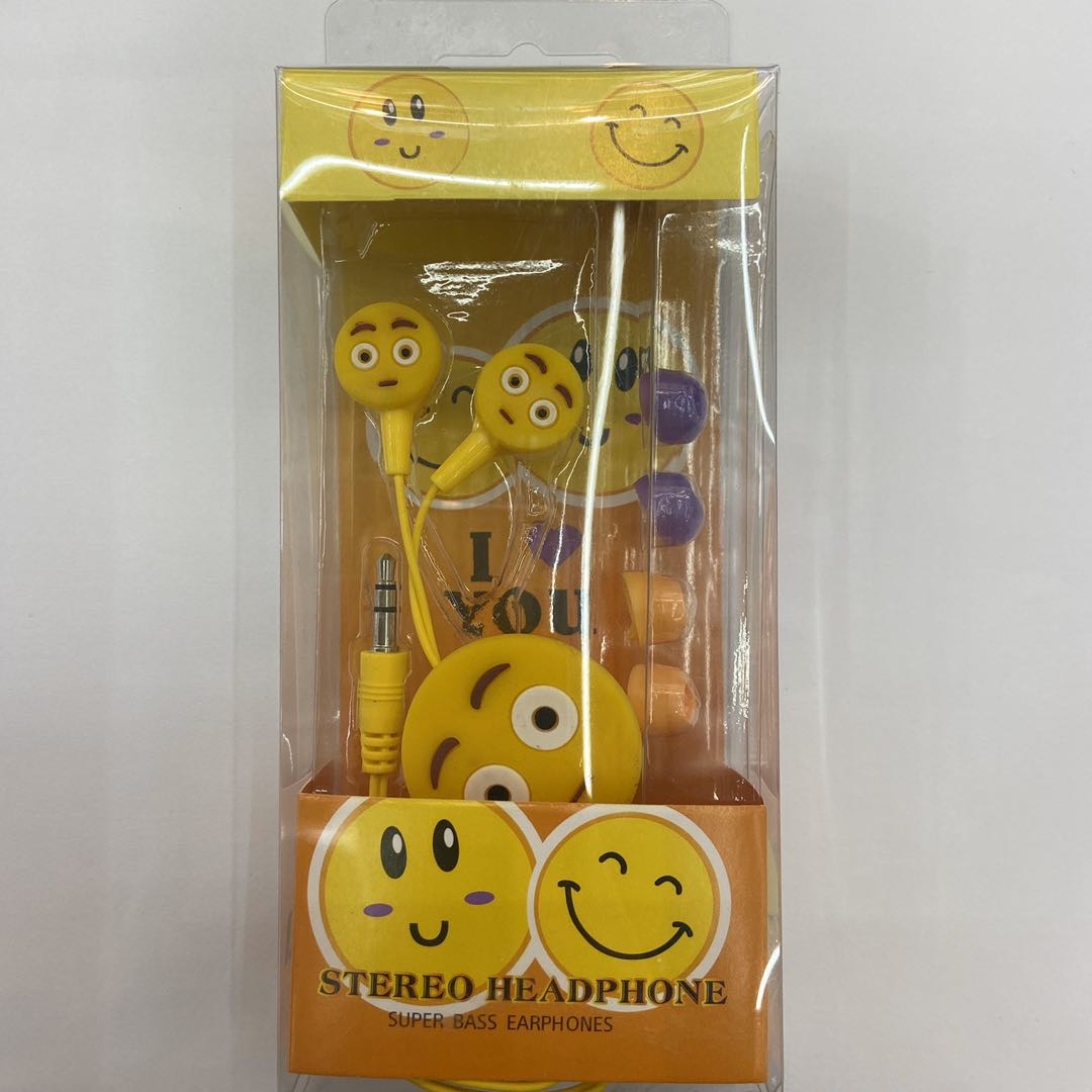 个性表情包卡通入耳式耳机韩版女生可爱卡通萌萌学生通用迷你有线定制