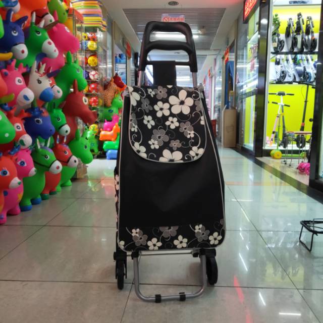 Double Shopping Cart Cloth Bag Grocery Driver Pull Rod Cart Bag Small Pull Cart Cart Cloth Bag Large Waterproof Oxford Bag