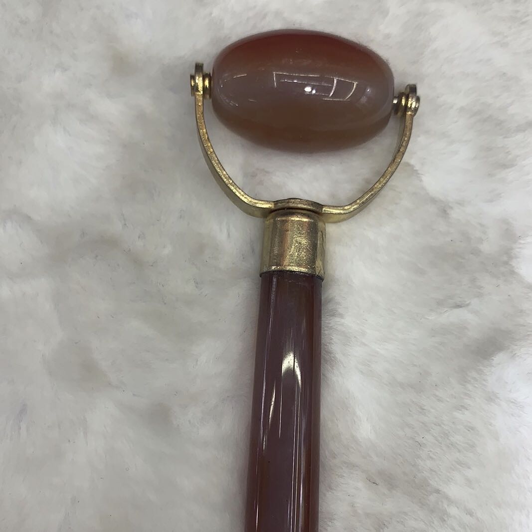 天然红玛瑙玉髓美容棒按摩器瘦脸神器经络活血养颜送闺蜜产品图