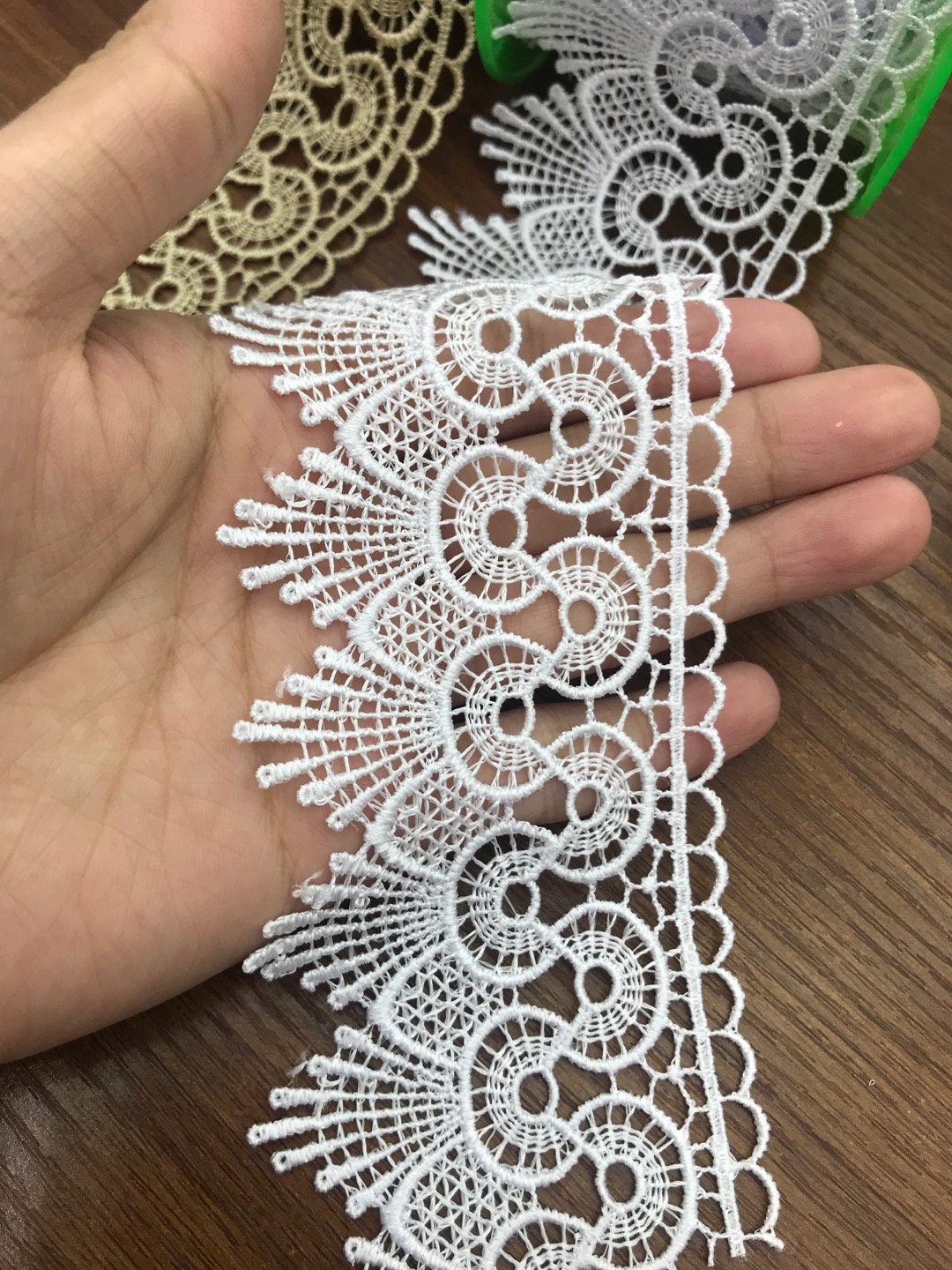 Water Soluble Embroidery Lace Lace Accessories Clothing Dress Skirt Curtain Handmade Diy Decorative Cotton Rose Crown Specification drawing
