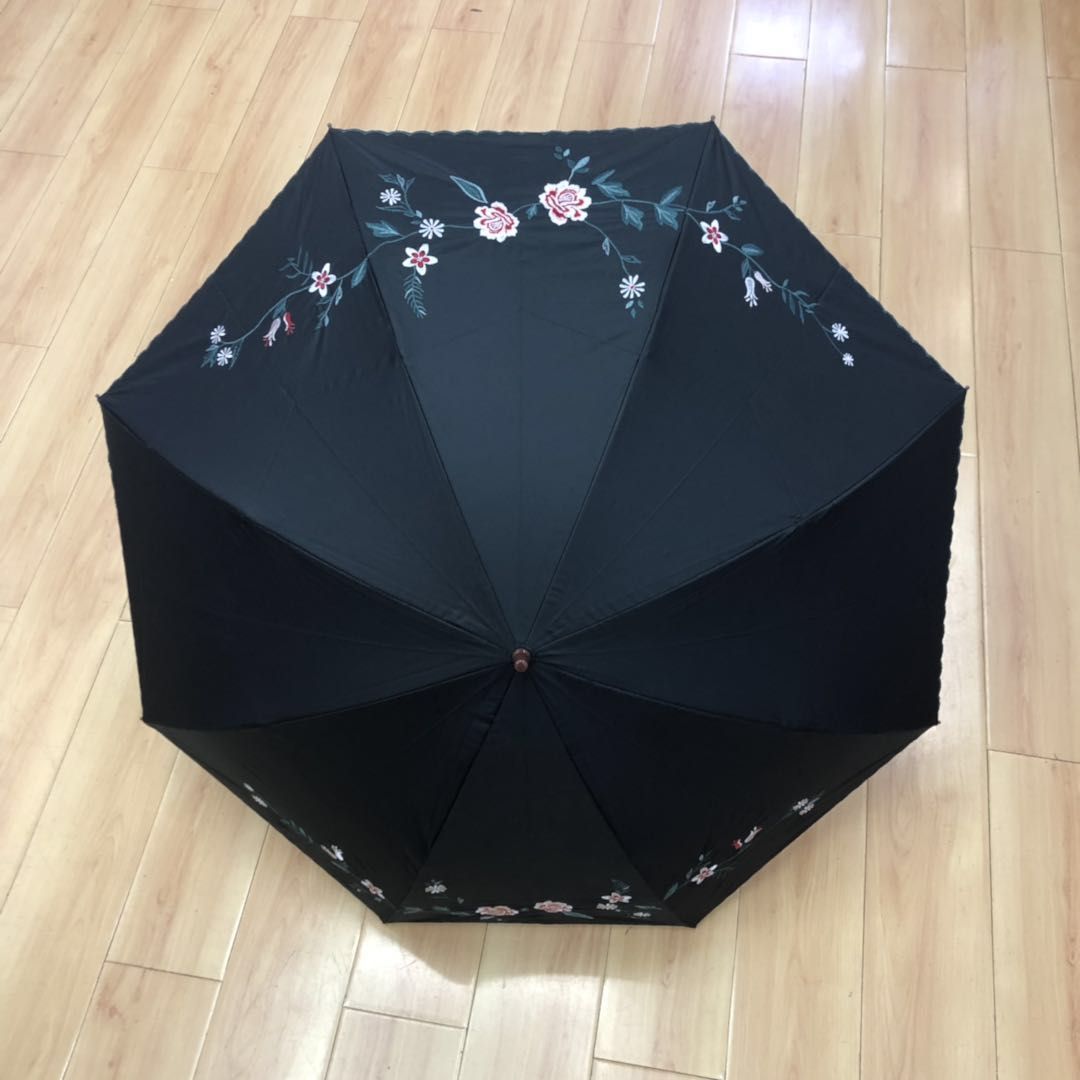 Sun umbrella for women, UV protection, folding, wind-resistant, weather-resistant, sunshade and sun protection umbrella Specification image