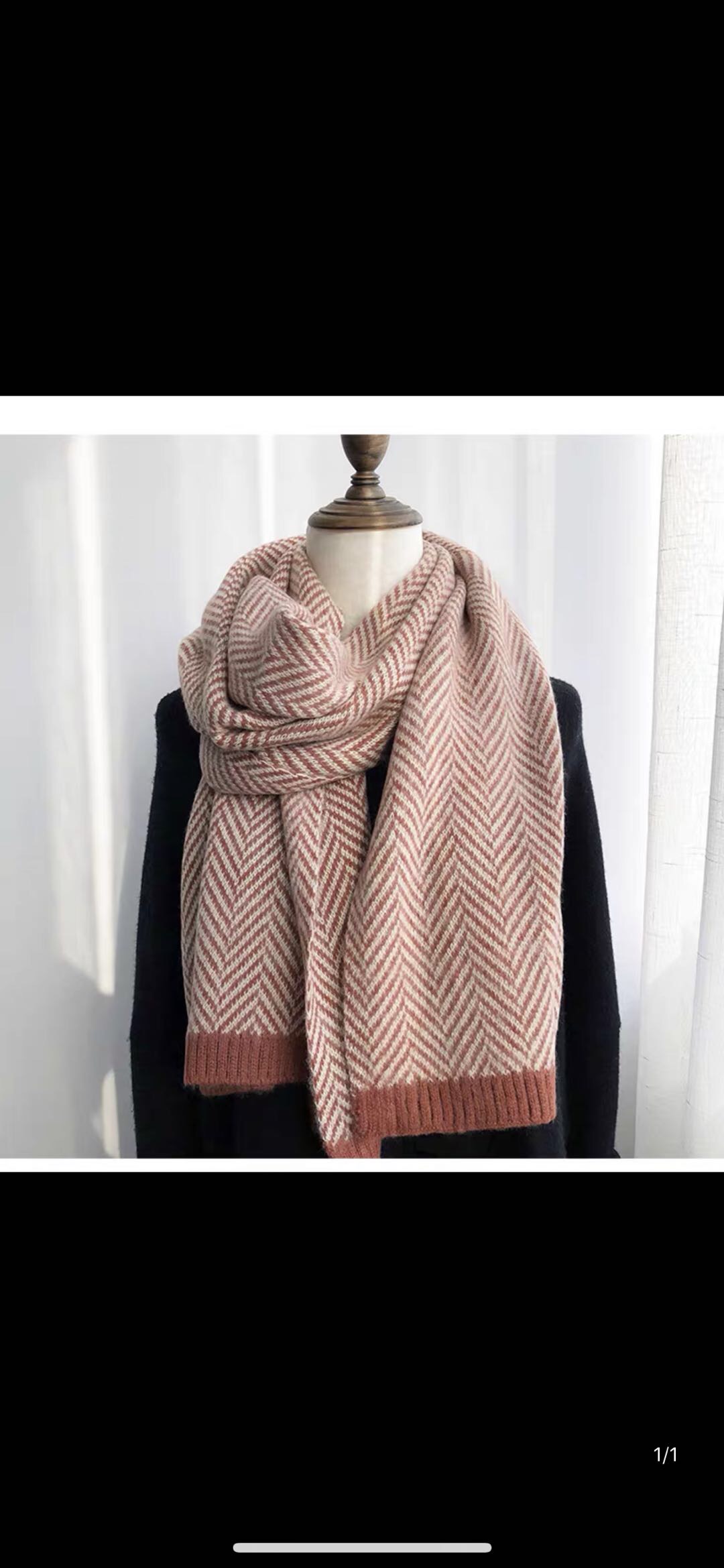 Women's Korean Version With Classic Bean Paste Color Long Thick Herrhexis Knitted Wool Scarf Bib