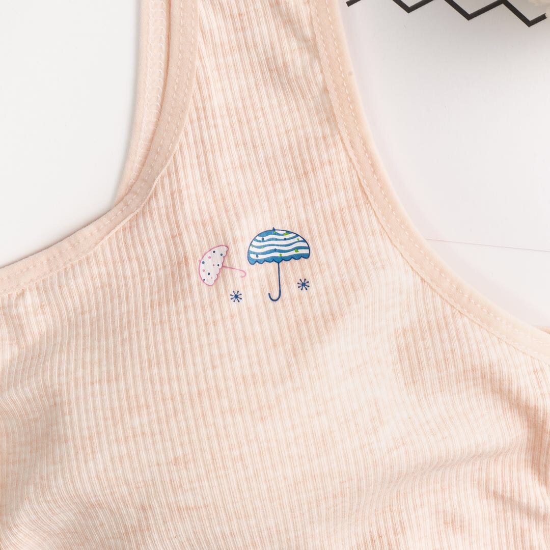 Girls' Underwear Pure Cotton Sports Small Vest Junior High School Bra Big Children Developing Teenagers Without Underwire Thin Specification drawing