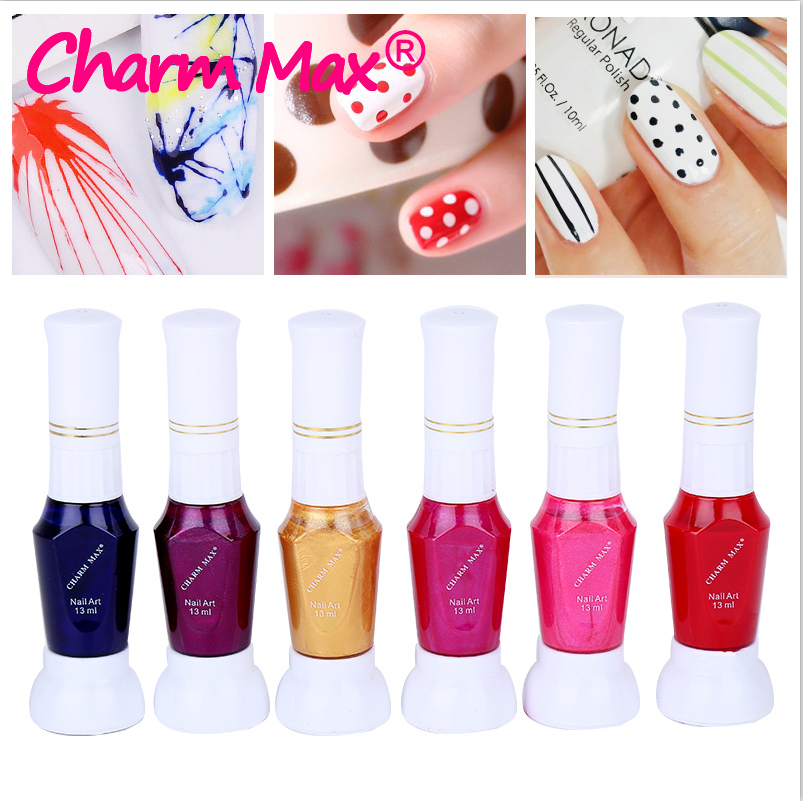 CHARMMAX指甲油绘画甲油无毒快干彩虹色批发细节图