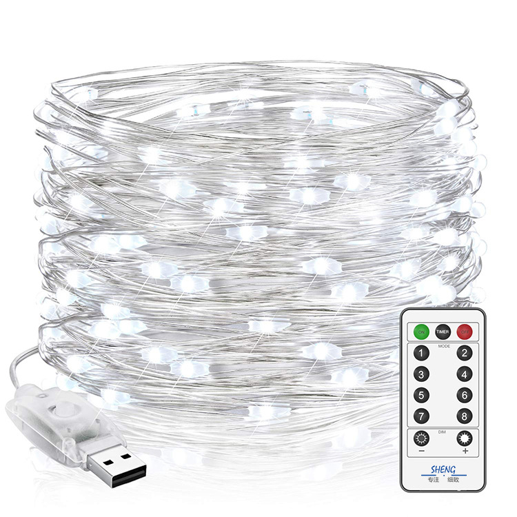 装饰铜丝串灯电池盒圣诞节铜线灯LED铜线灯串