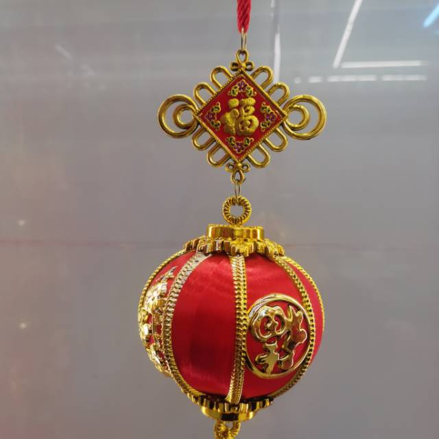 金边丝光灯笼3连串挂流苏金福产品图