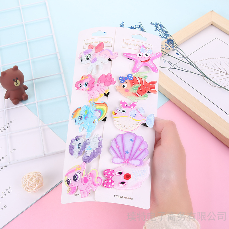 Factory Direct Sales Korean Version Of Creative Children's Hairpin Girl Ins Sweet Cute Decorative Hairpin Bb Clip