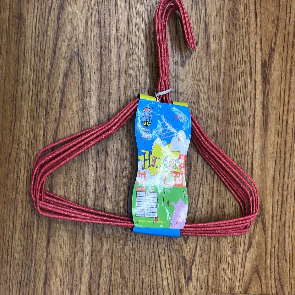 10 thickened plastic-coated human-shaped clothes hangers with anti-slip plastic coating Specification image