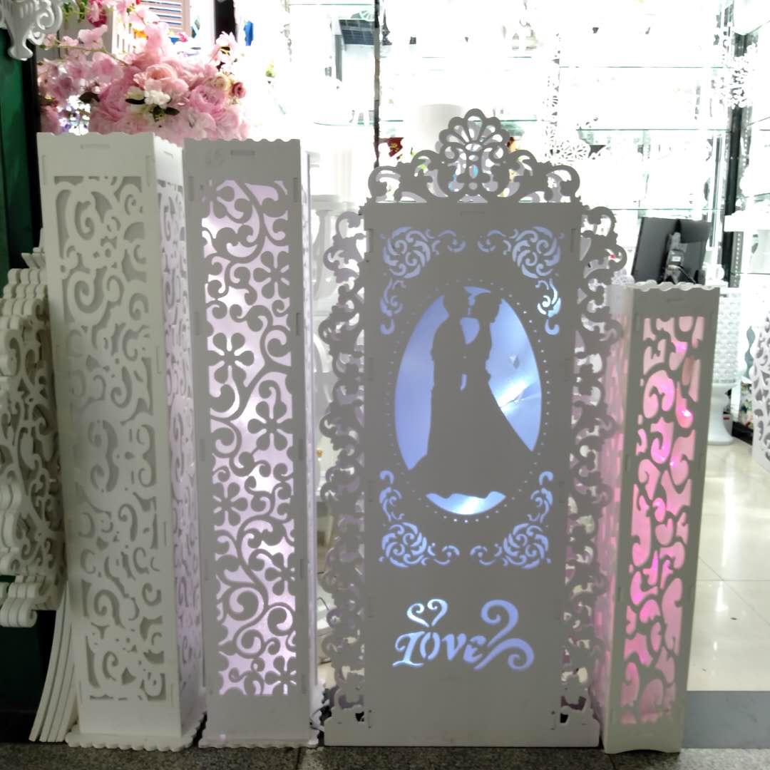 北欧个性冲花ppc塑料电子婚庆家居摆设用品