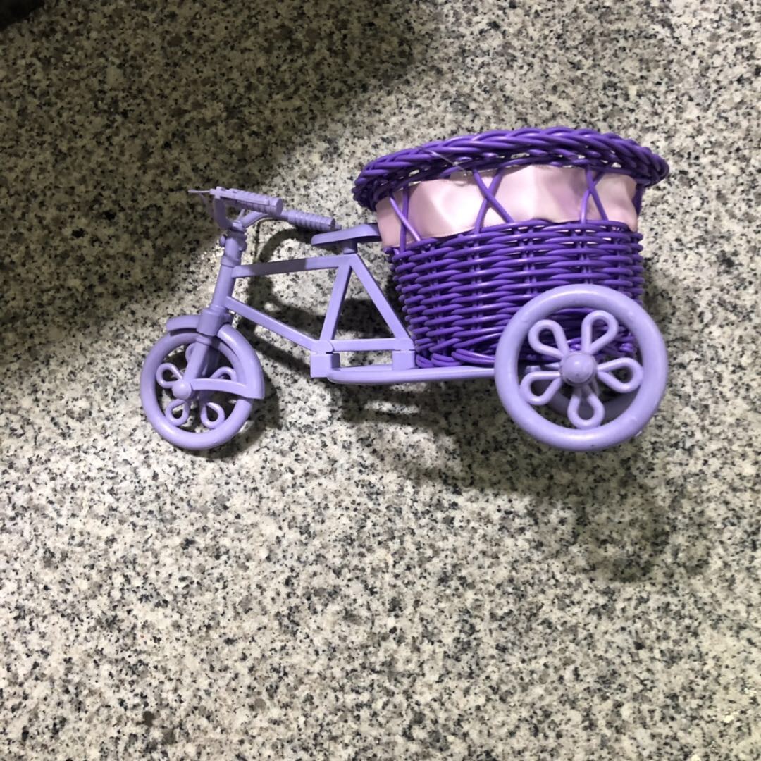 厂家批发塑料花盆塑料三轮车优质加厚大花盆多肉仿陶瓷花盆