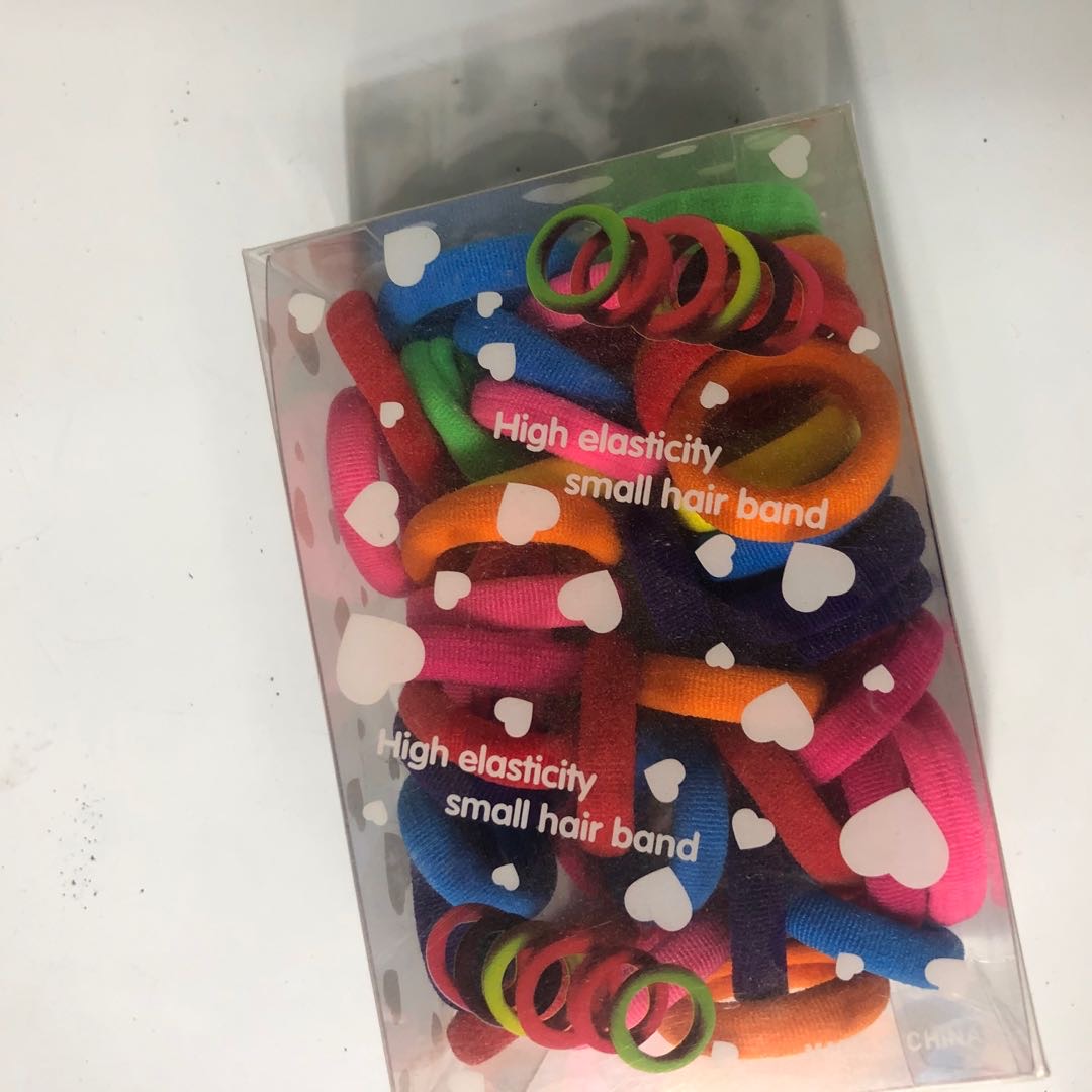 Colorful seamless hair bands, high-elasticity nylon hair ties, basic Korean-style headwear, seamless rubber bands details Picture