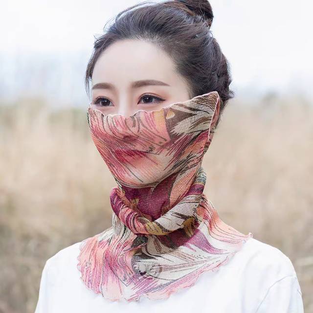 韩版时尚网纱面罩多种图案夏日防晒袖套日韩清凉时尚面纱产品图